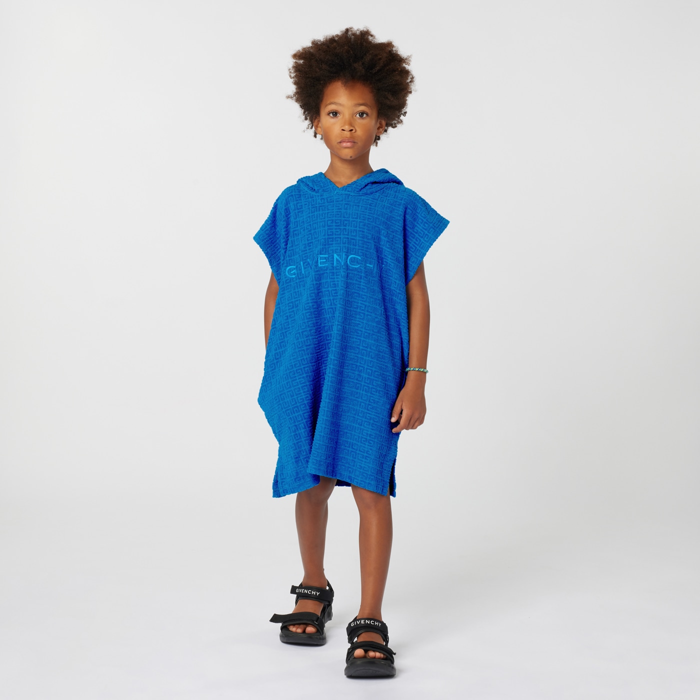 GIVENCHY poncho in 4G cotton towelling jacquard